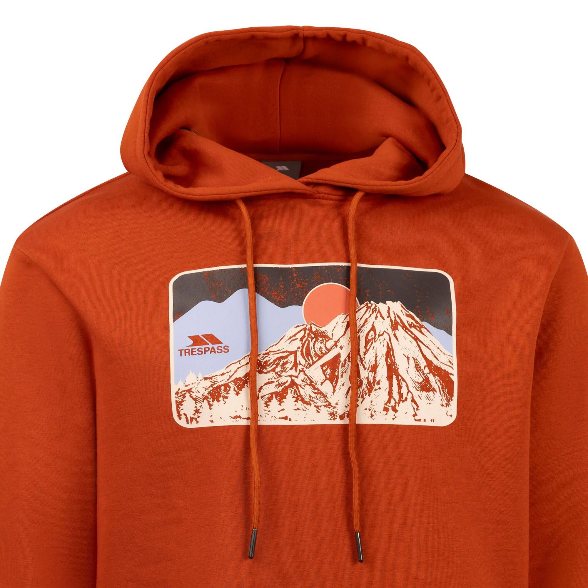 Sweat À Capuche Style Montagne NORTON Homme (Orange Brûlé) 4/5