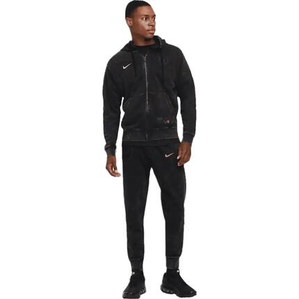 Hoodie mit durchgehendem Reißverschluss für Herren Schwarz