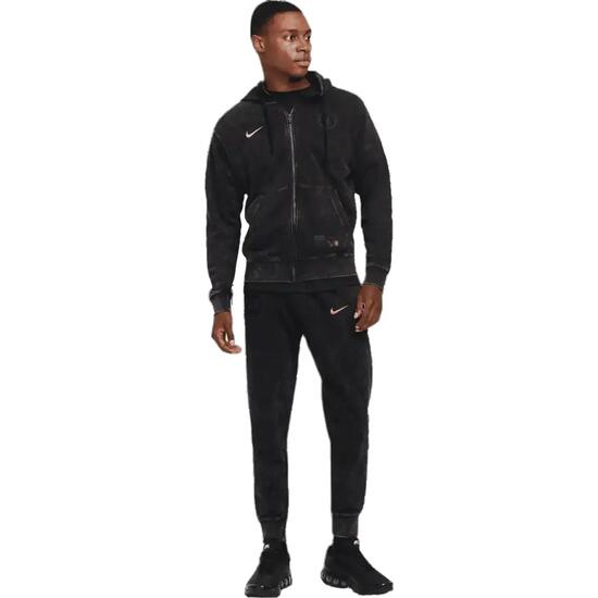 Hoodie mit durchgehendem Reißverschluss für Herren Schwarz