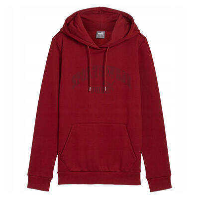 Dames ess+ lab logo fleece hoodie (rood)