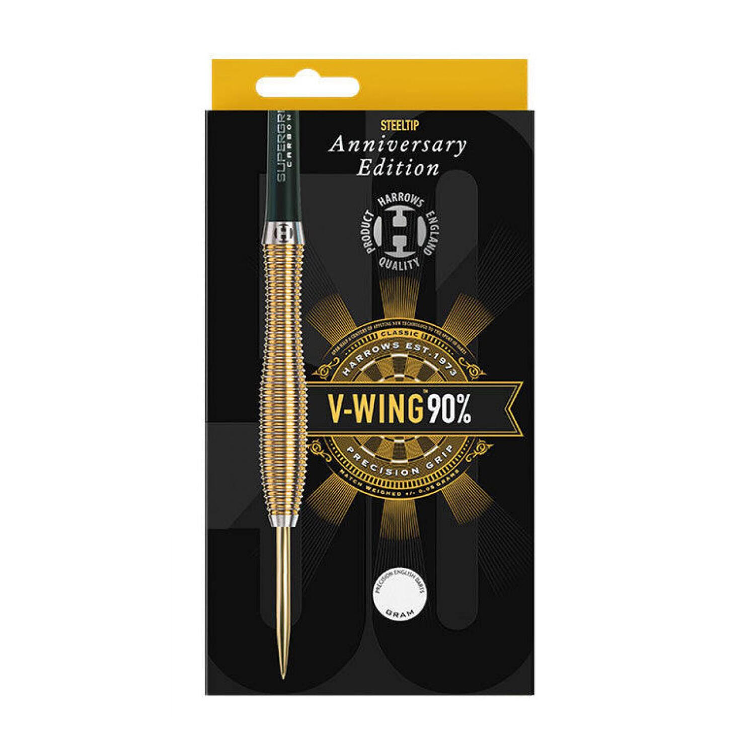 Dardos V Wing Steel Tip 50th Anniversary (Conjunto de 3) (Preto / Dourado) 2/4