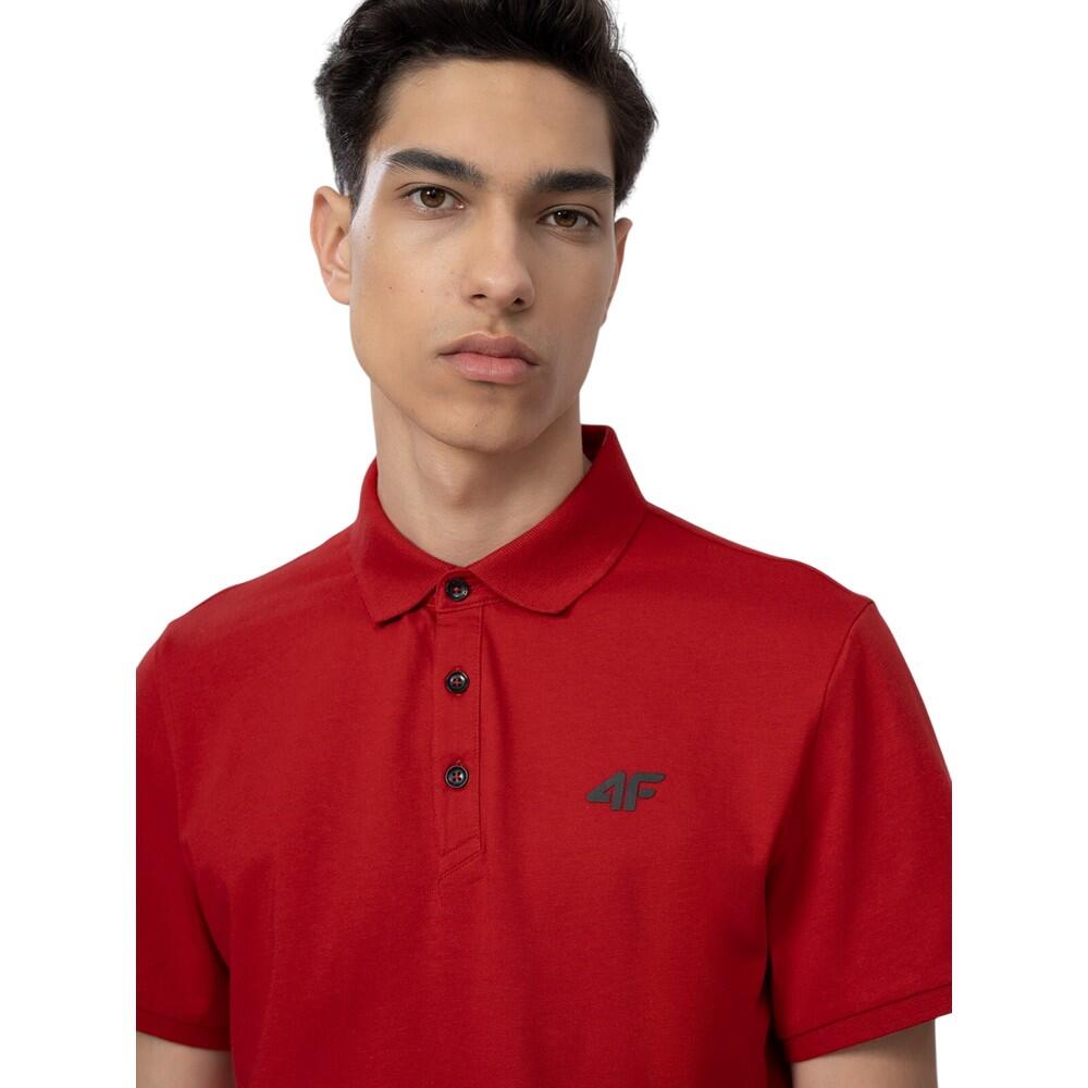 Heren H4L22 TSM355 Poloshirt (Rood) 4/4