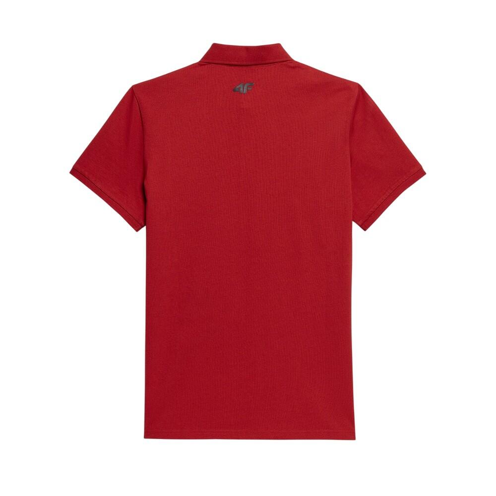 Heren H4L22 TSM355 Poloshirt (Rood) 3/4