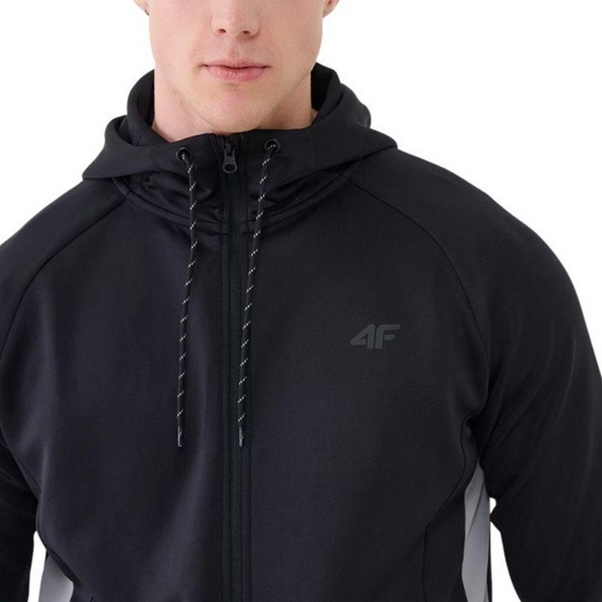 Felpa Con Cappuccio E Zip Intera Uomo 4F FNK M513 Nero 4/5