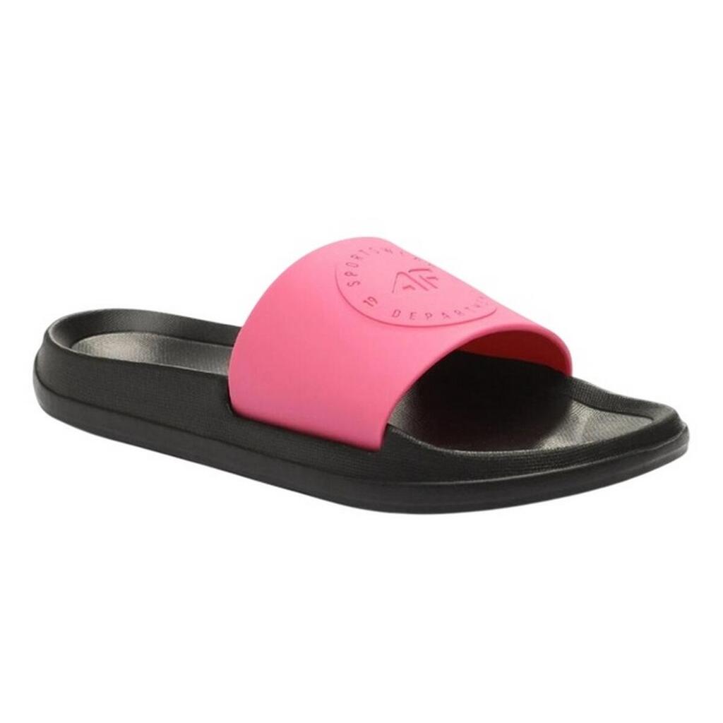Womens/Ladies F045A Logo Sliders (Pink/Black)