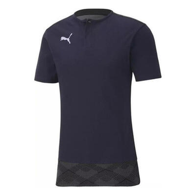 Heren logo sport poloshirt (marineblauw)