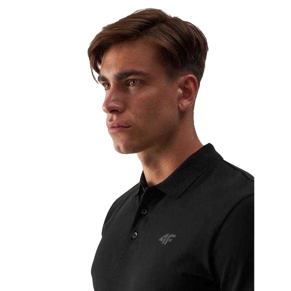 Heren WMM00TPTSM366 Poloshirt (Zwart) 4/4