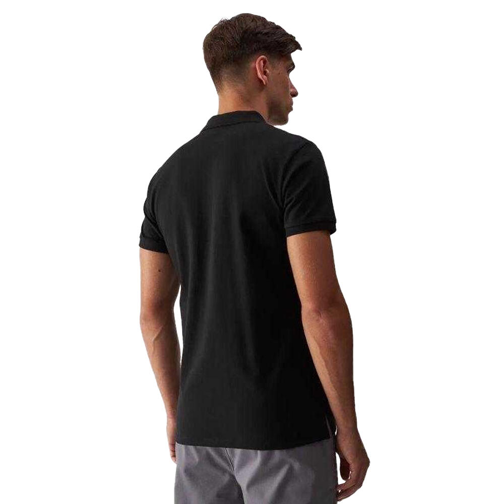 Heren WMM00TPTSM366 Poloshirt (Zwart) 3/4