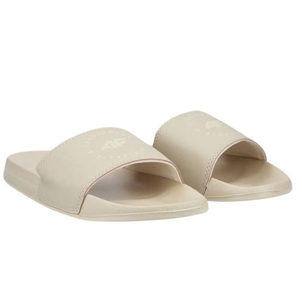 4F Mulheres/Senhoras MM00FFLIF044A Sliders Bege