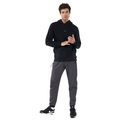 Heren fleece hoodie (zwart)