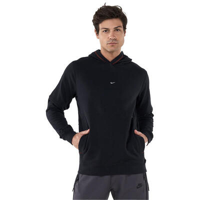 Heren fleece hoodie (zwart)
