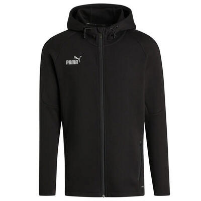 Heren teamfinal casuals full zip hoodie (zwart)