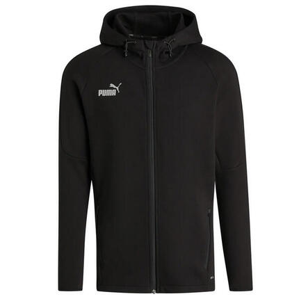 TeamFINAL Casuals" Hoodie mit durchgehendem Reißverschluss für Herren Schwarz