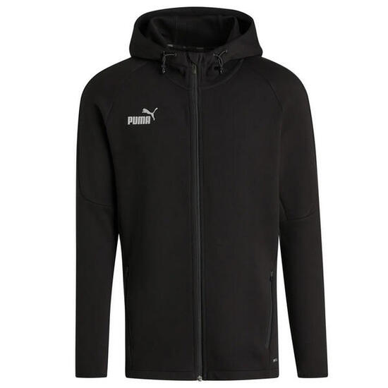 Felpa Con Cappuccio E Zip Intera Uomo Puma TeamFINAL Casuals Nero