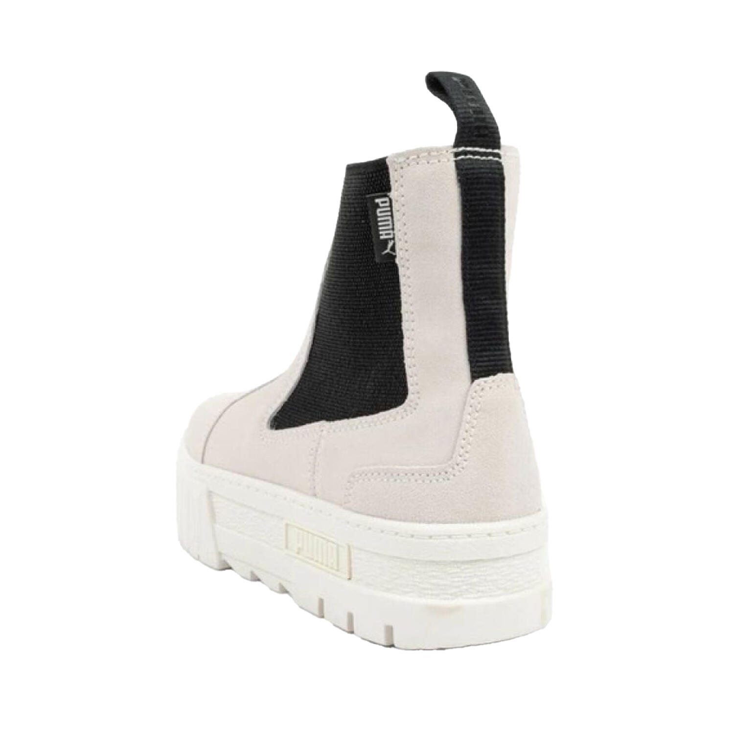 Dames Mayze Suede Chelsea Laarzen (Wit, Zwart) 2/7