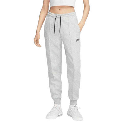 Dames fleece tech sport joggingbroek (grijs/zilver)