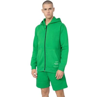SS23TSWSM236 Felpa Con Cappuccio E Zip Intera Uomo 4F 4FSS23TSWSM236 Verde