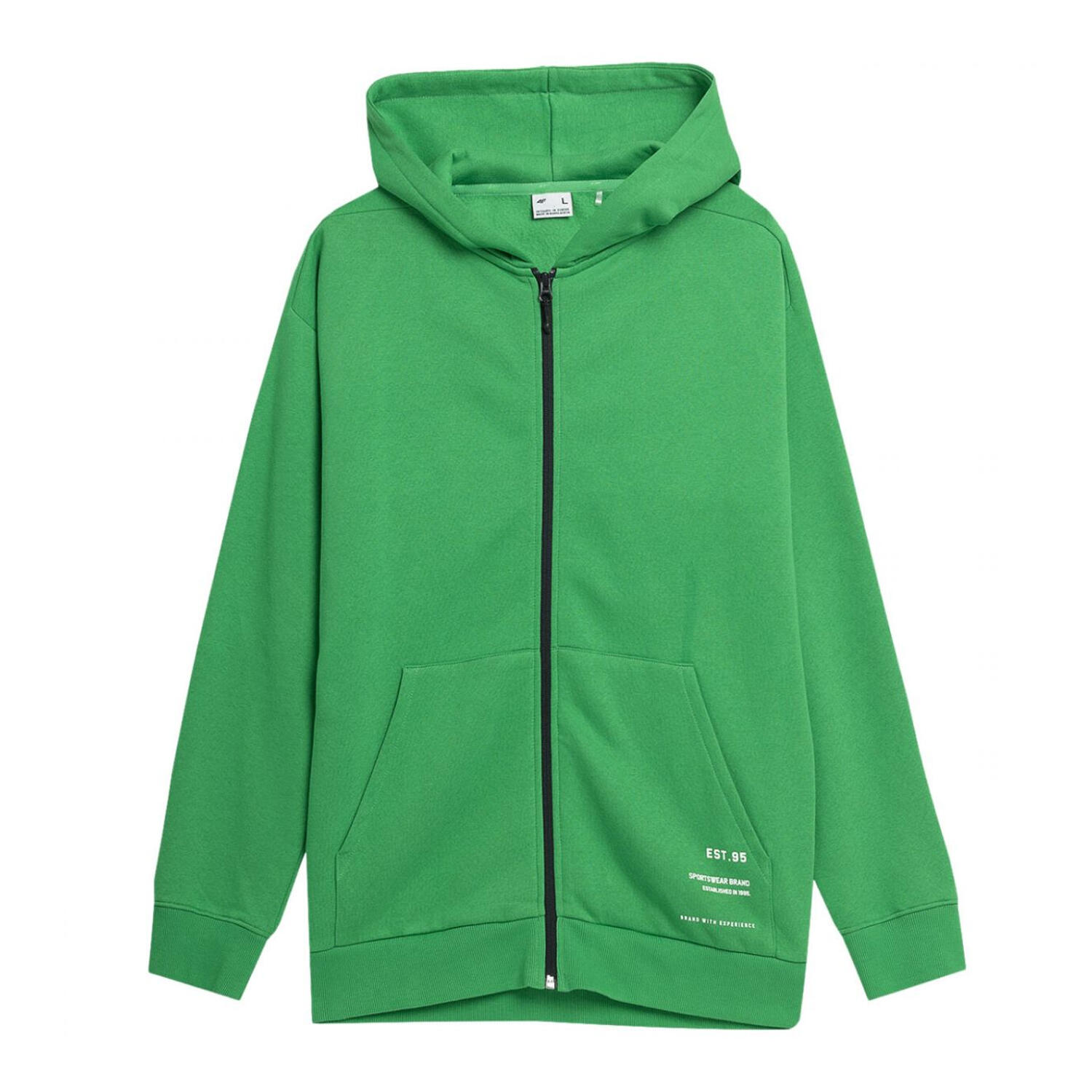 4F Casaco com capuz com fecho de correr SS23TSWSM236 para homem Verde