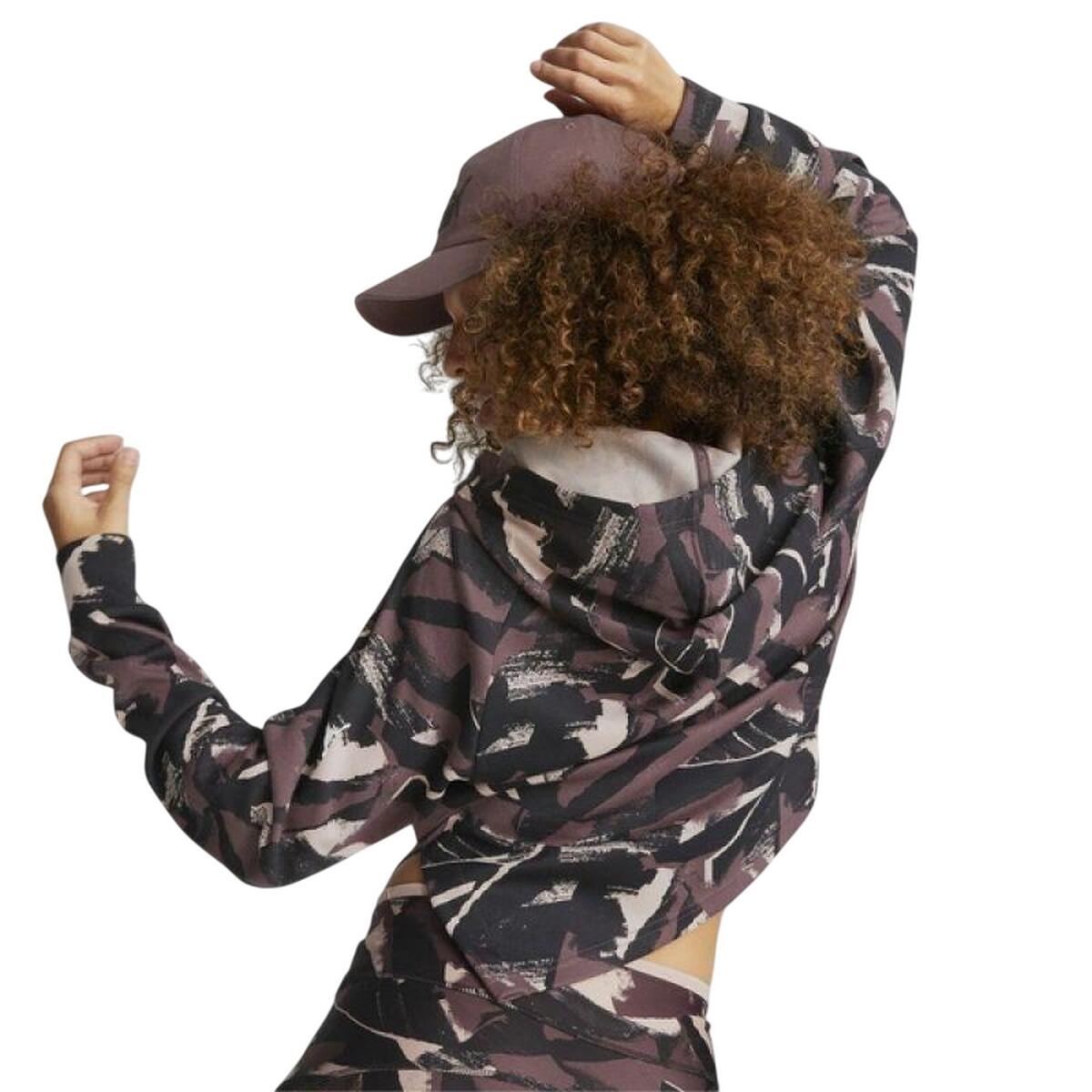 Felpa Con Cappuccio Sportiva Stampa Su Intera Superficie Donna Puma Modern 4/7