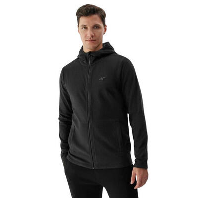 Heren m176 fleece full zip hoodie (zwart)