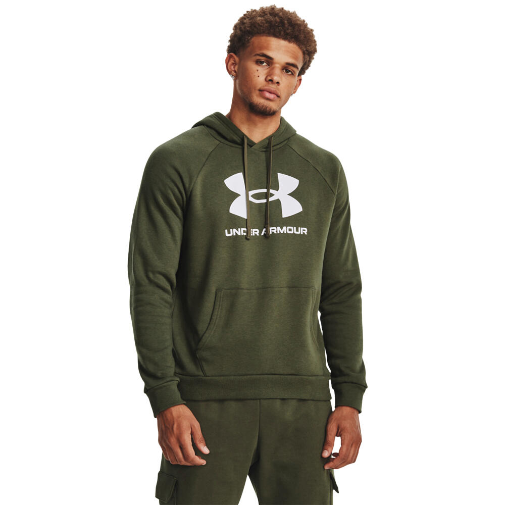 Mens Logo Fleece Hoodie (Green)