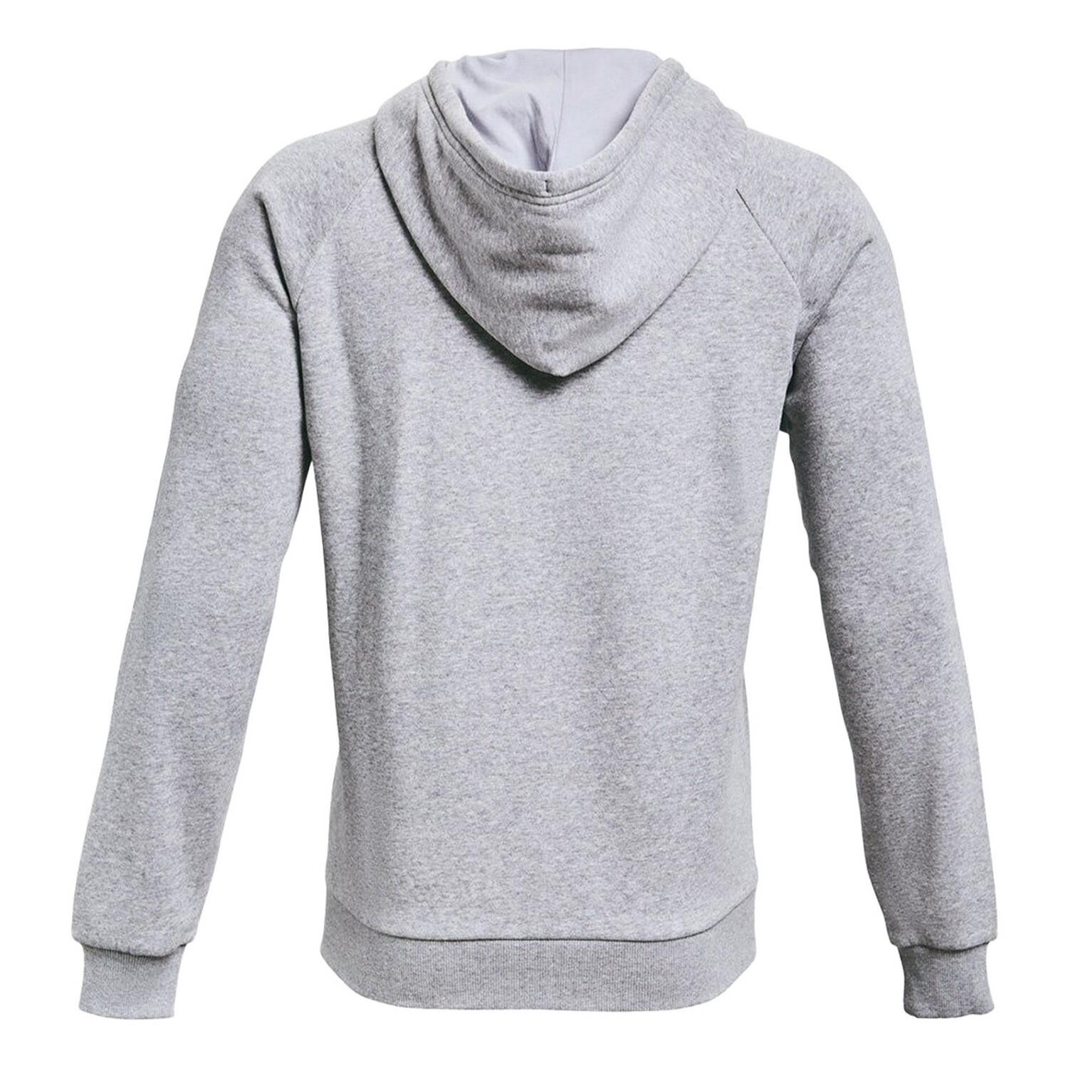 Heren Rival Fleece Full Zip Hoodie (Grijs) 3/6