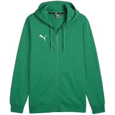 Heren team goal casual full zip hoodie (groen)