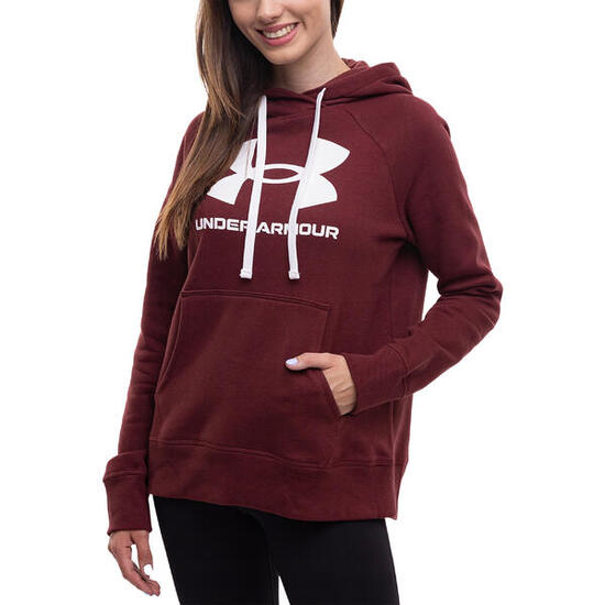 Felpa Con Cappuccio Donna Under Armour Rival Grigio