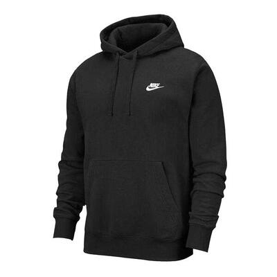 Unisex adult sportswear club fleece hoodie (zwart)