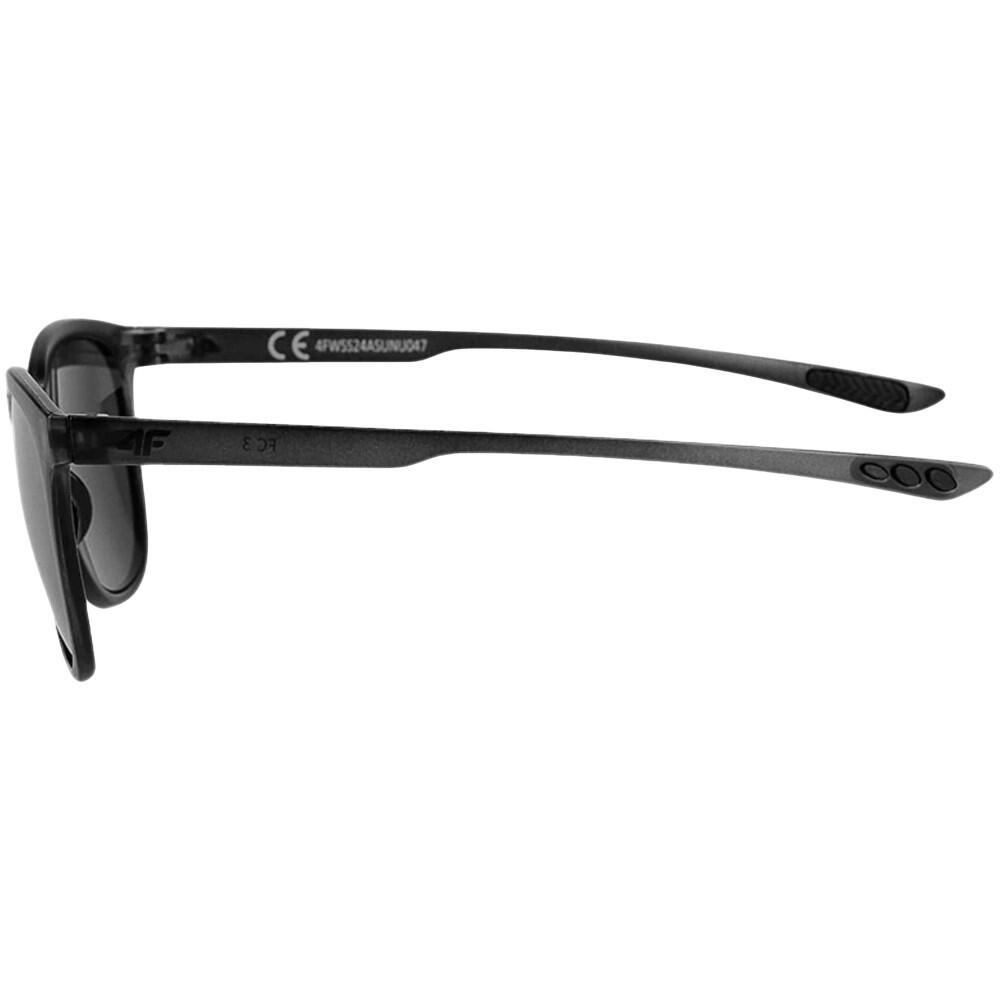 Policarbonato Semplice Occhiali Da Sole 4F U047 Nero Rosso 2/4