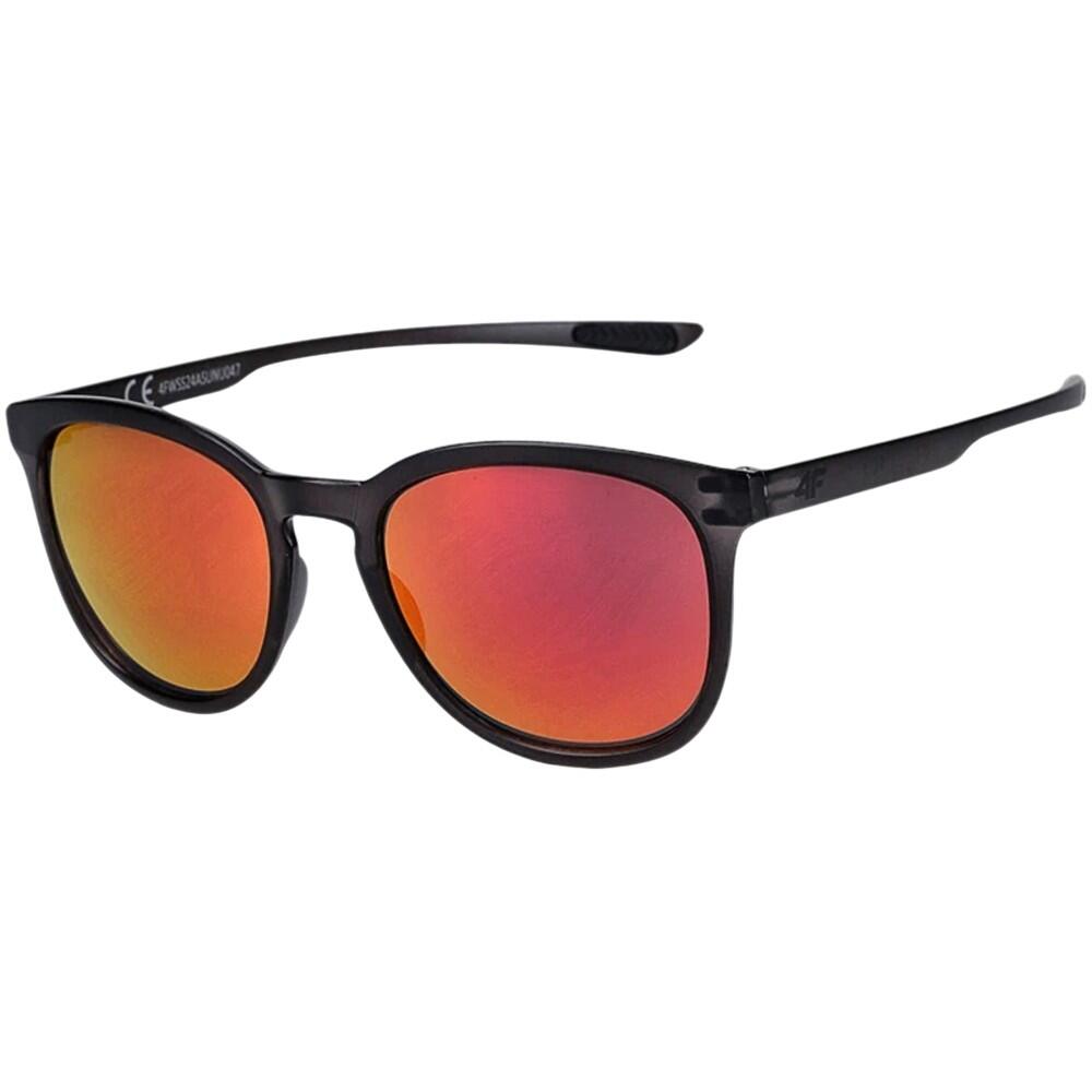 Policarbonato Semplice Occhiali Da Sole 4F U047 Nero Rosso 4/4