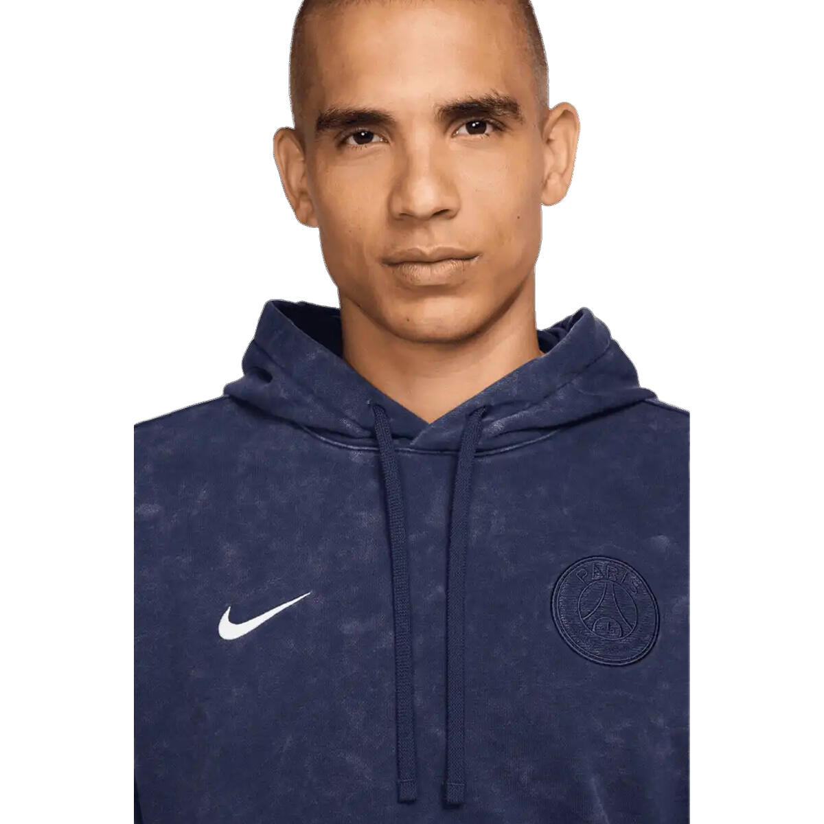 Felpa Con Cappuccio Paris Saint Germain FC Uomo Nike Blu Navy 3/4