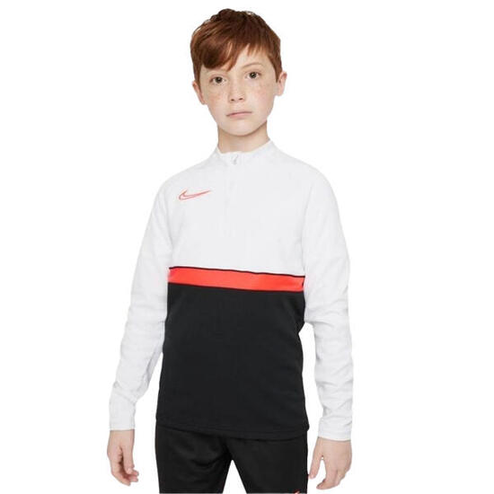 Cima Trappano Cerniera Ad Un Quarto Bambini Nike Academy 21 Bianco