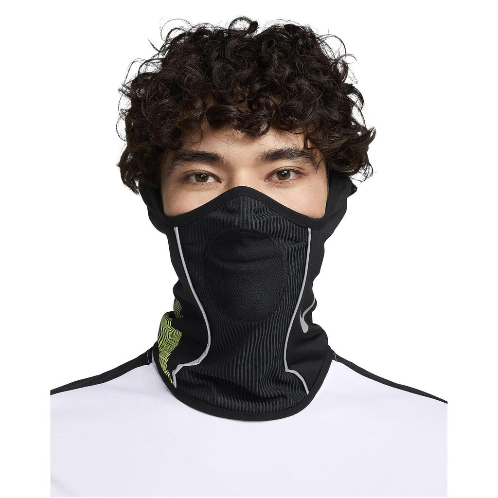 Mens Academy Polyester Neck Warmer (Black/Volt/Silver)