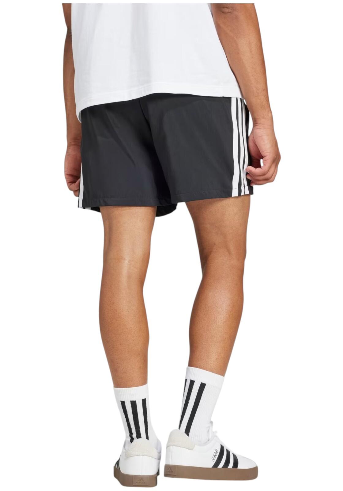 Calções Adidas M 3S CHELSEA 5" Pretos Homem - AEROREADY, Poliéster Reciclado 2/4