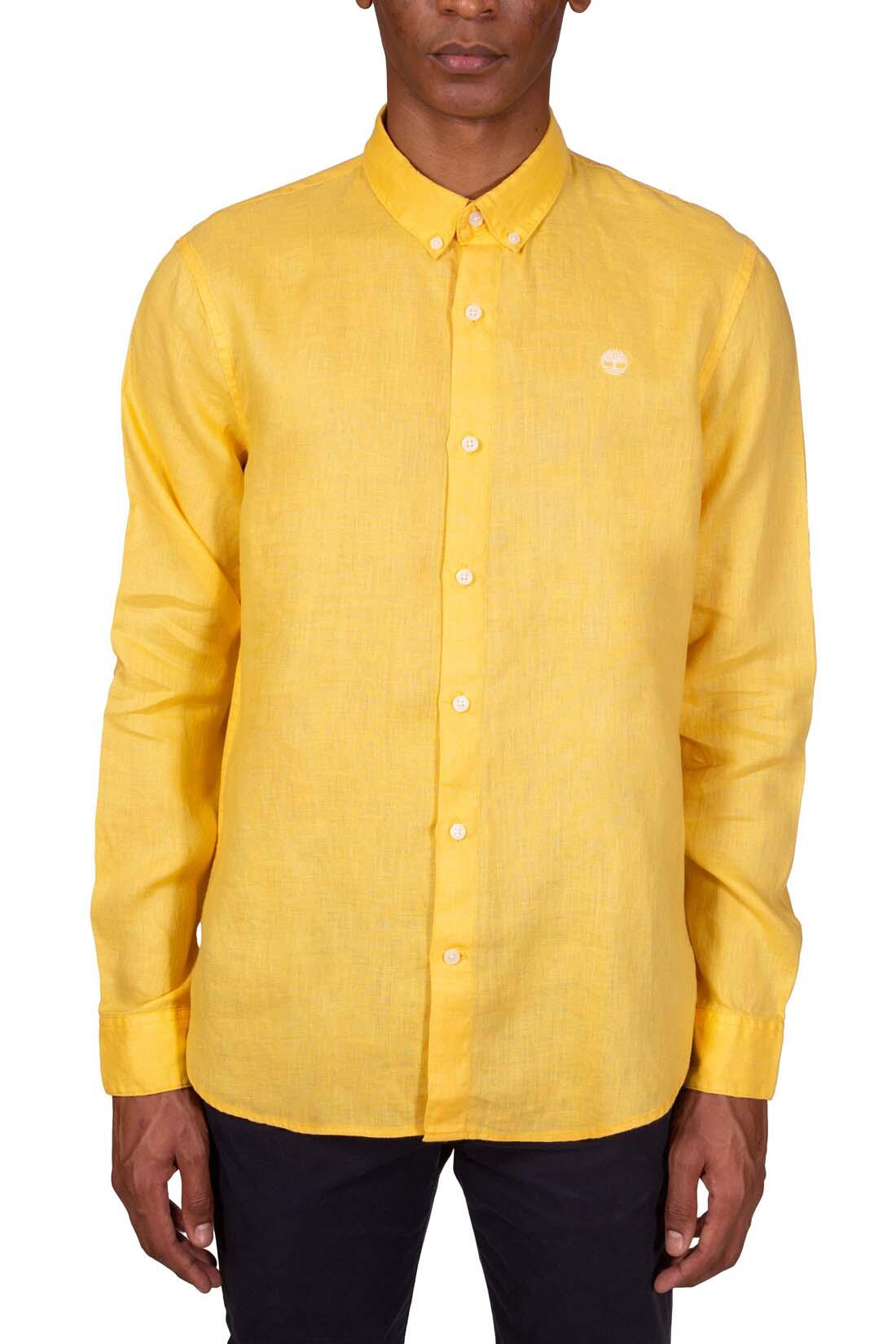 Camicia uomo slim button-down in lino 2/6