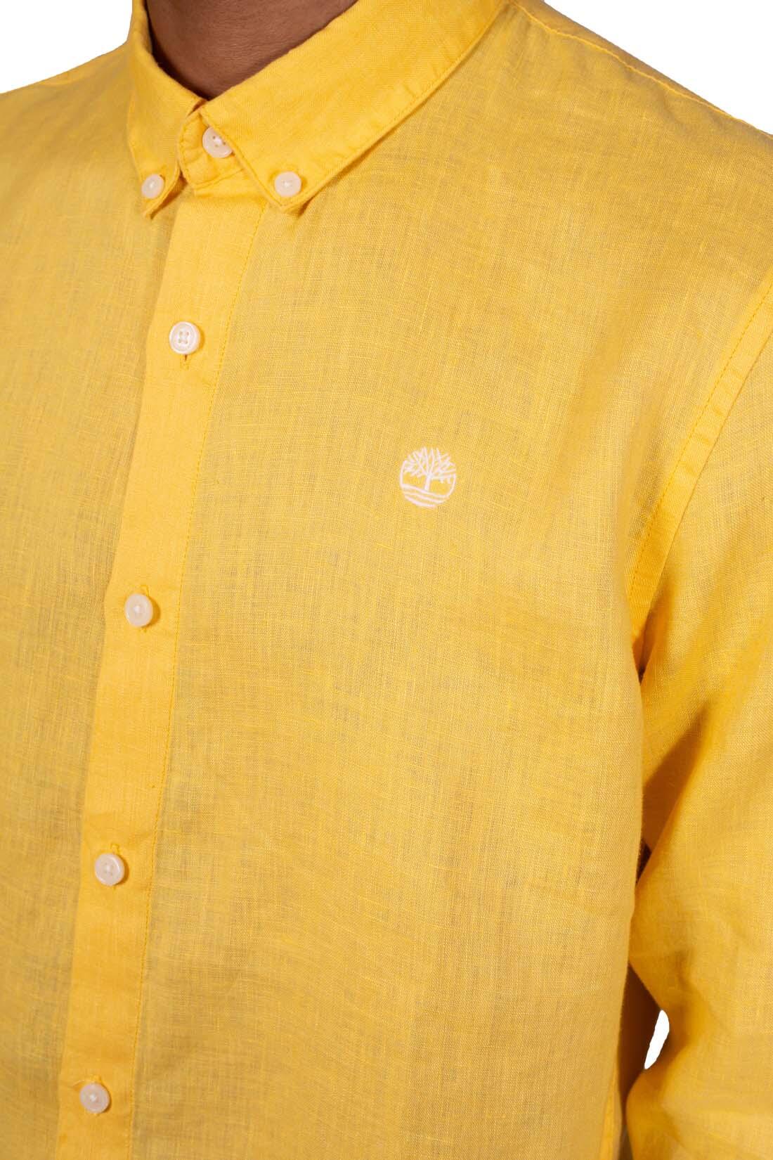 Camicia uomo slim button-down in lino 4/6