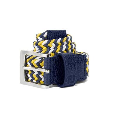 Footjoy braided golfriem heren navy/wit/taxi