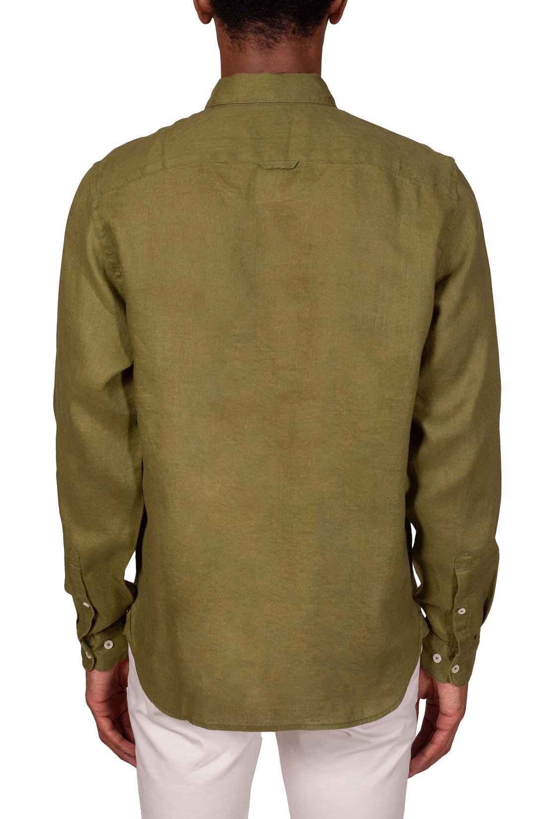 Camicia uomo slim button-down in lino 3/5