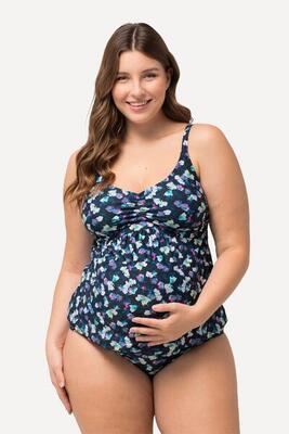 Damen Bellieva-Tankini Zweiteiler Blumenmuster Raffung verstellbare Träger