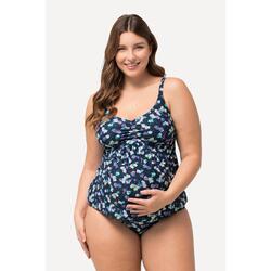 Femme Tankini Bellieva (deux pièces) motif floral et fronces