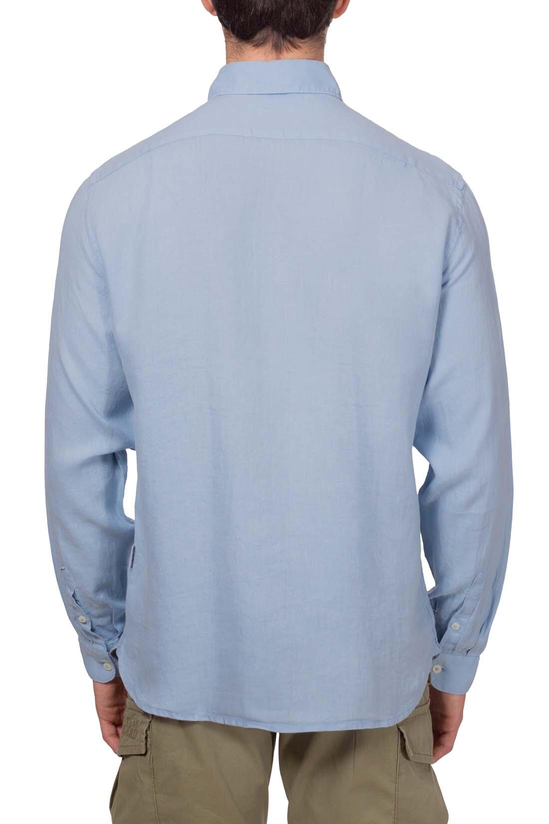 Camisa - Homem - Linho leve, requintada - Gilbert - Azul 3/5
