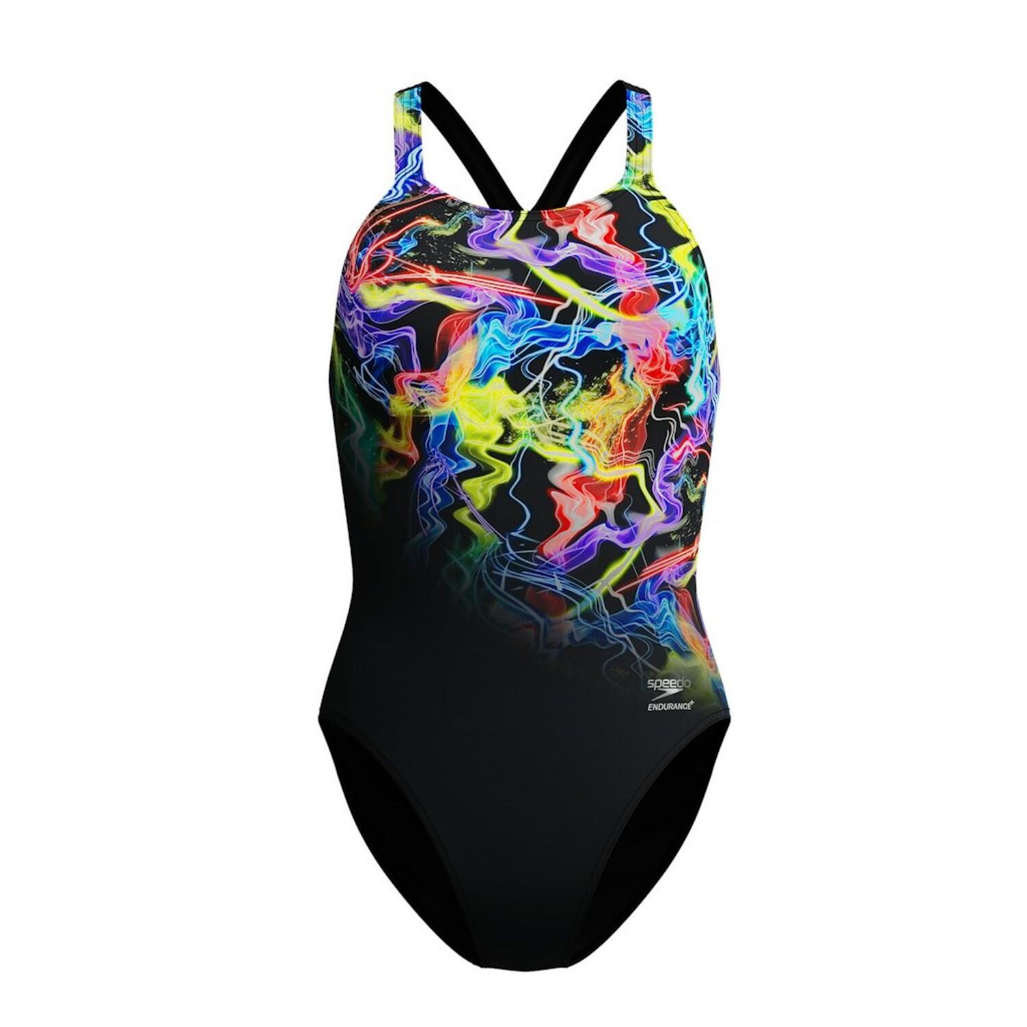Speedo Badpak Eco Endurance+ Placement Print Powerback Zwart/Geel 3/5