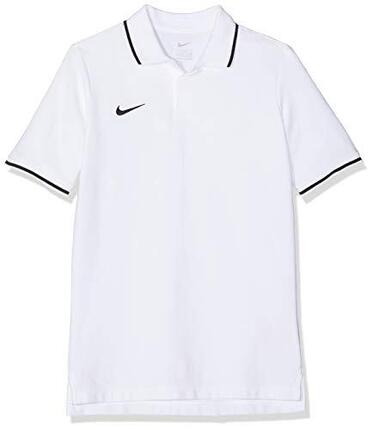 Polo à Manches Courtes Nike Team Club19 pour Adultes - Blanc/Noir
