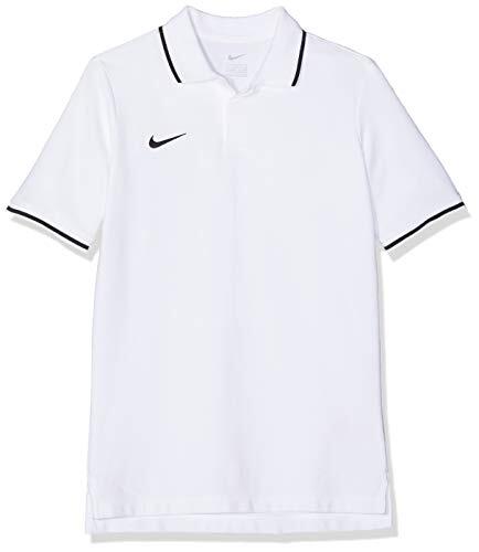 Polo à Manches Courtes Nike Team Club19 pour Adultes - Blanc/Noir