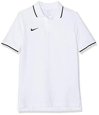 Nike team club19 polo met korte mouwen voor volwassenen - wit/zwart