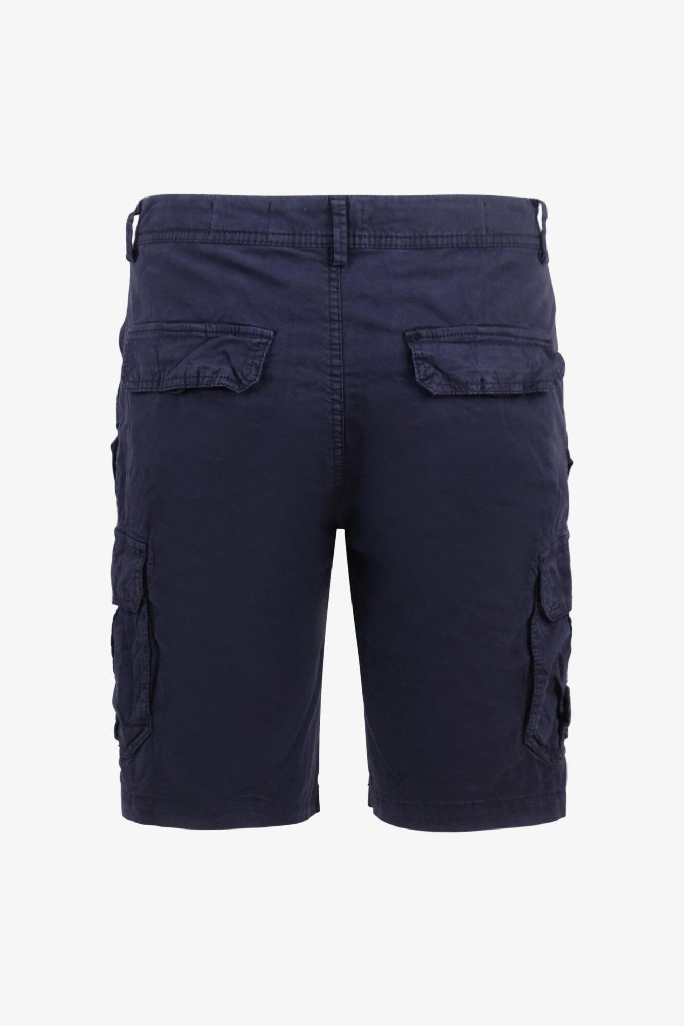 Bermuda Folgore blu in cotone uomo 2/4