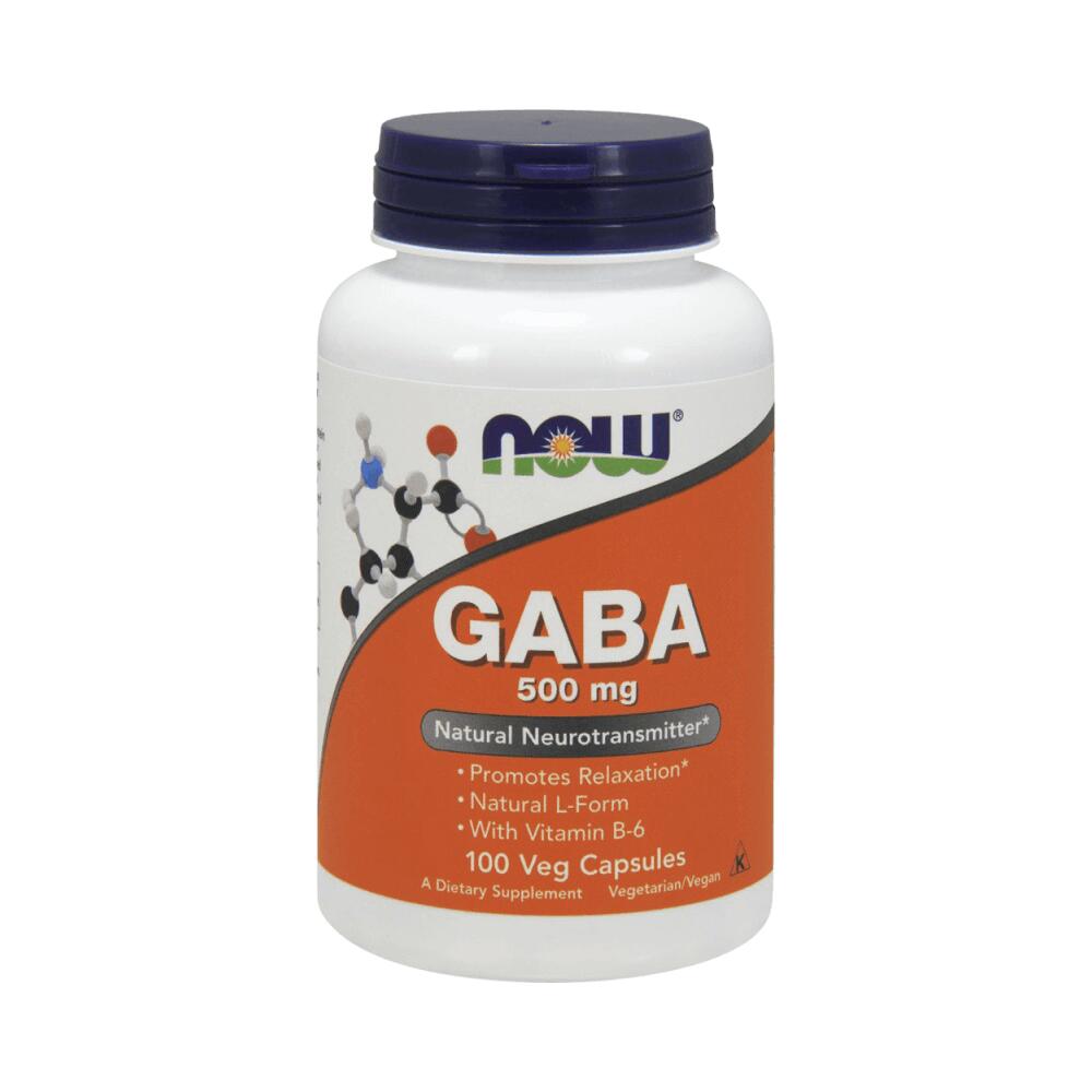 NOW FOODS Now Foods Gaba 500mg + B6 (100 vcaps) Standard - Intra e post allenamento