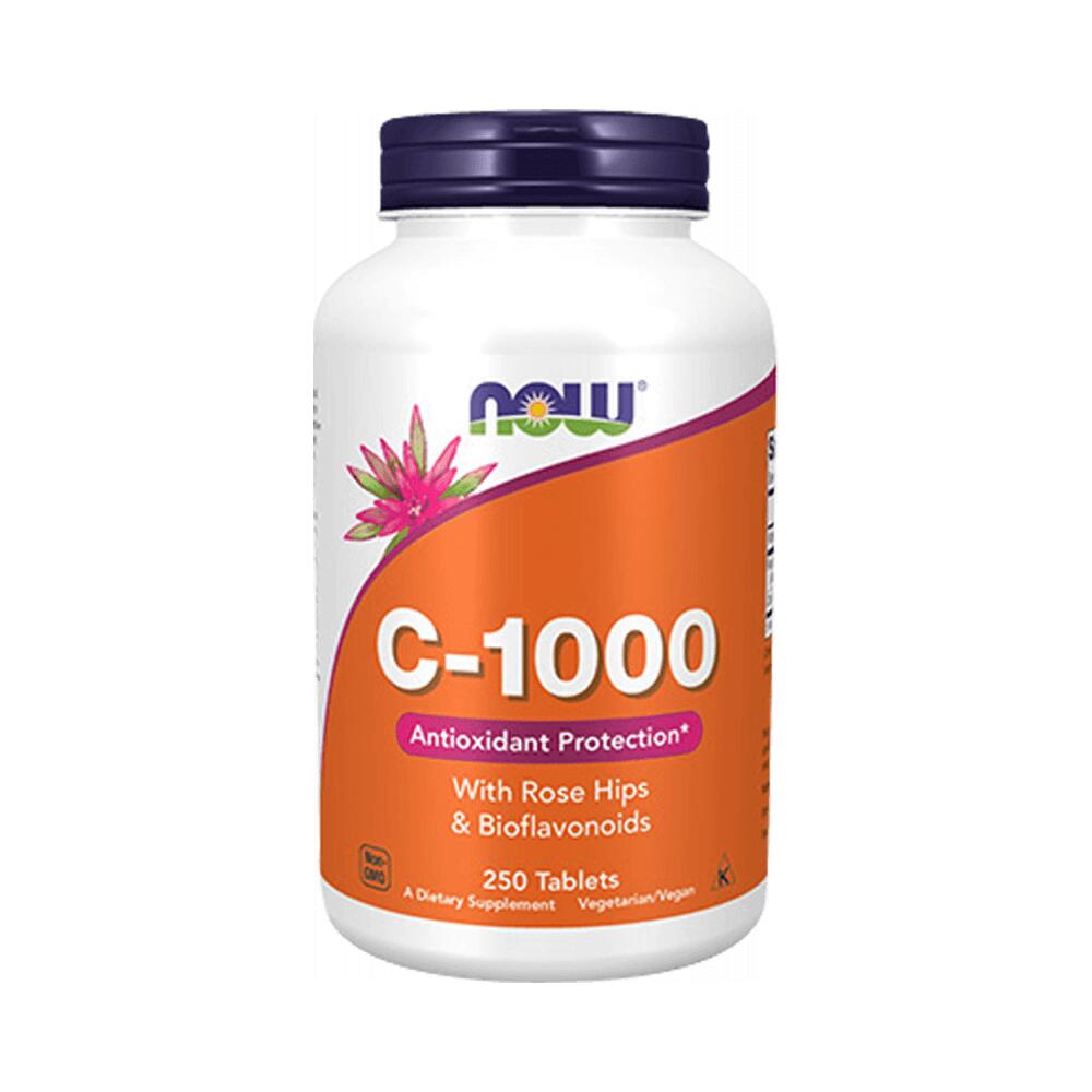 Now Foods - Now Foods C-1000 With Rose Hips & Bioflavonoids (250 Tabs) Unflavoured - Vitamines - Decathlon
