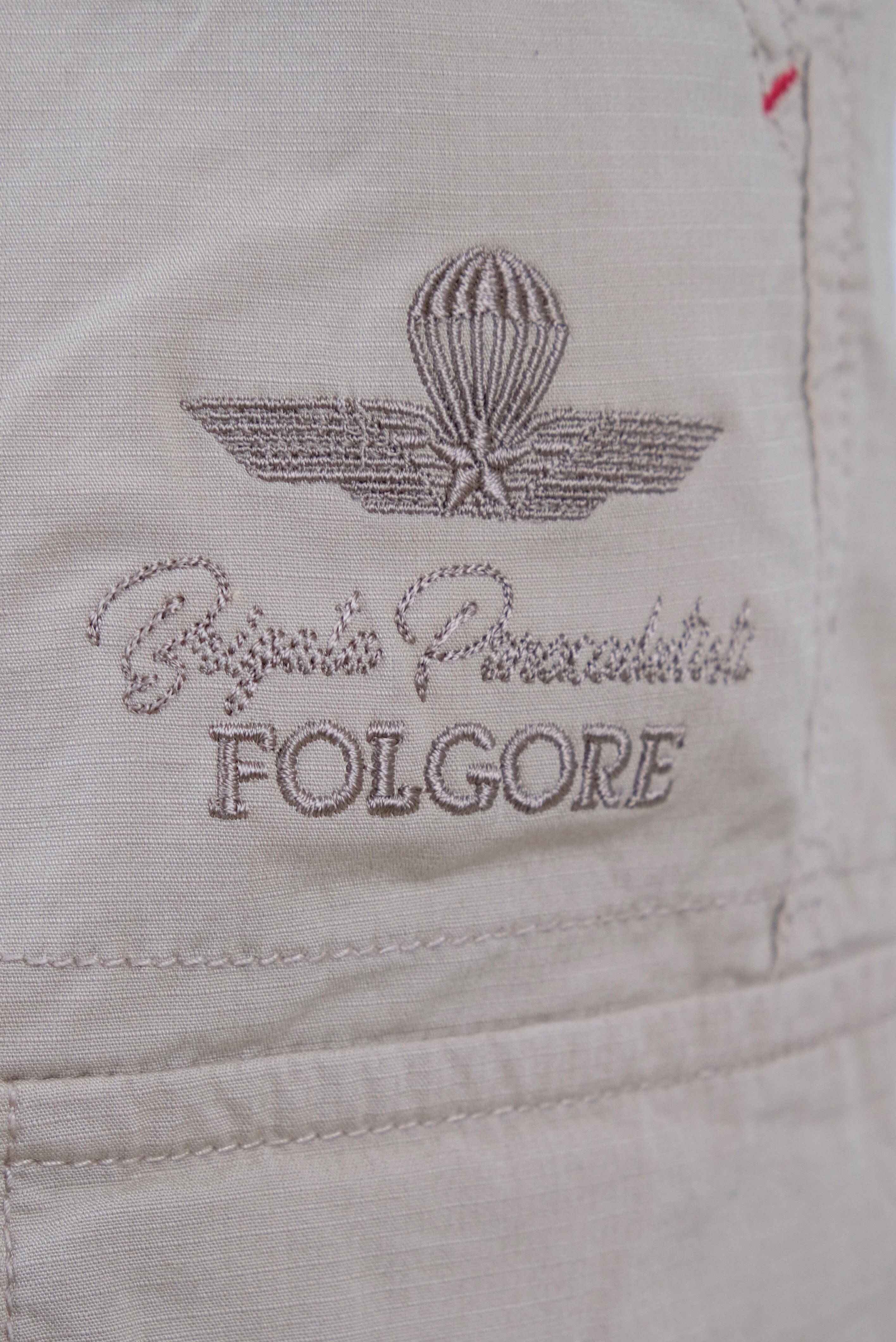 Bermuda Folgore kaki in cotone uomo 3/4